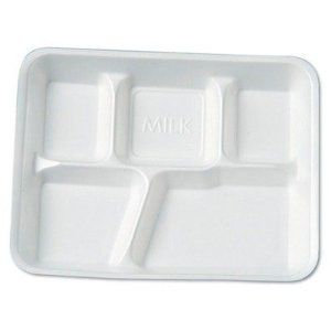 5 COMP LUNCH FOAM PLATE 10X8